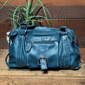 NWOT No Brand Tag Elegant Blue  Handbag